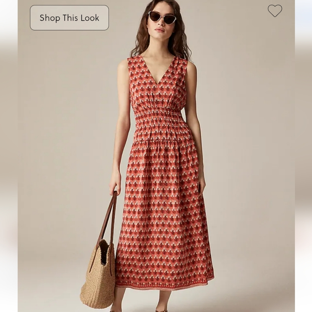 J. Crew Red Midi Dress